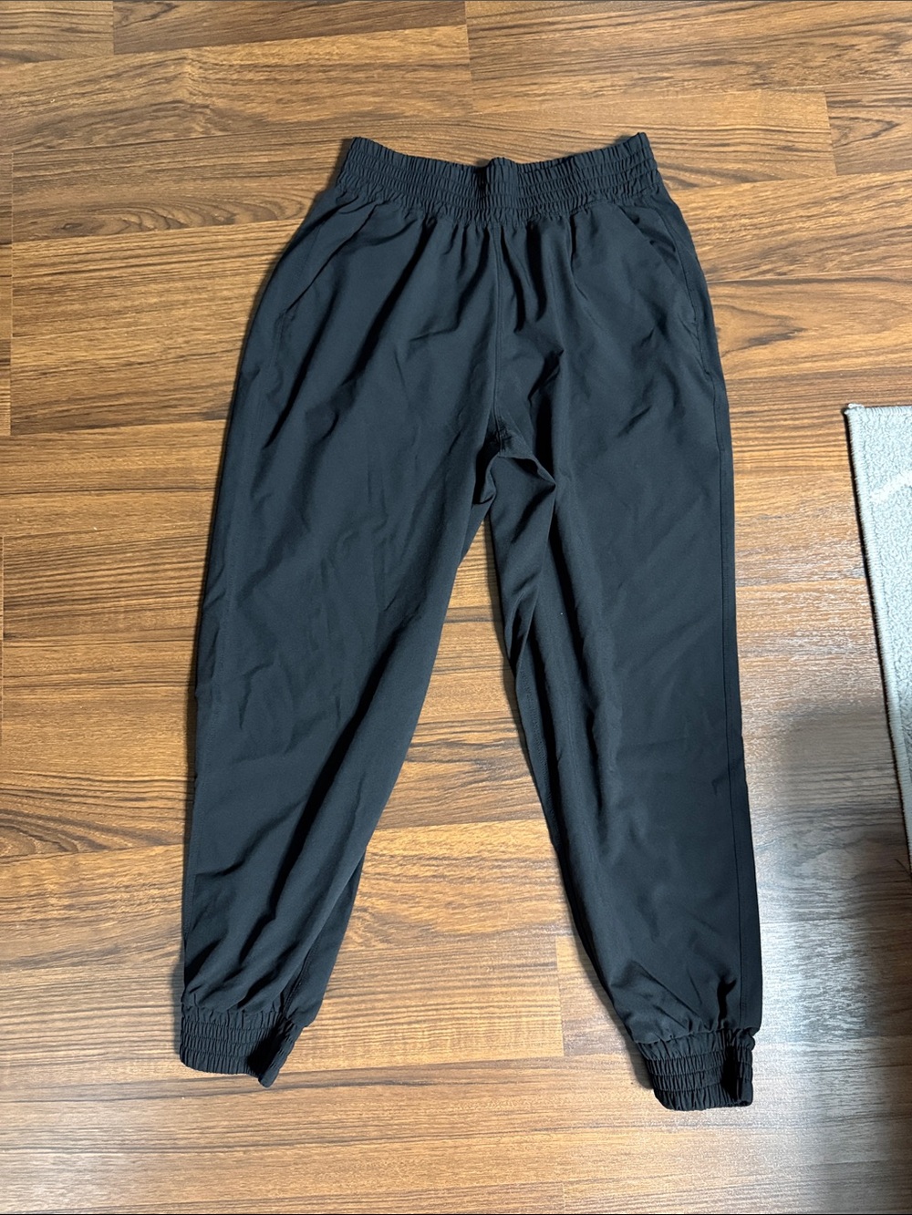 Black Elastic Waist Jogger Pants